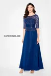 Cameron Blake 114657sl Mother Of The Bride Long Formal A Line Dress In Blue