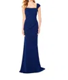 Cameron Blake Beaded Long Sheath Dress In Navy In Blue