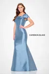 Cameron Blake Cb3247 Long Formal Beaded Evening Dress In Blue