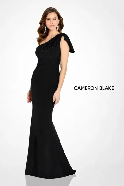 Cameron Blake Cb752 Long Formal Evening Dress In Black