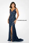 Cameron Blake Cb789 A Line Formal Long Beaded Dress