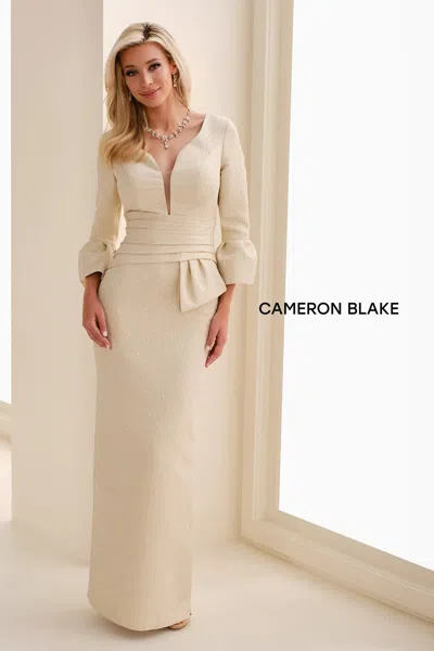 Cameron Blake Cb827 Long Mother Of The Bride Formal Dress In Neutral