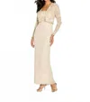 Cameron Blake Evening Mother Of The Bride Dress With Jacket In Champagne In Neutral
