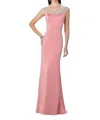 Cameron Blake Mon Cheri - 118663 Beaded Bateau Neckline Evening Gown In Rosewood In Pink