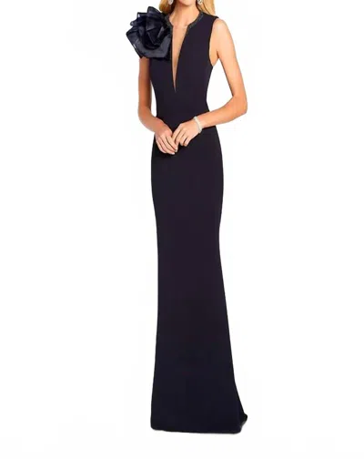 Cameron Blake Mother Of The Bride Gown In Midnight In Multi