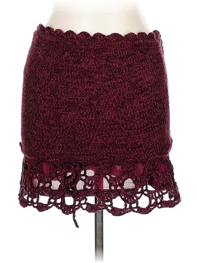 Pre-owned Cami Casual Skirt In Burgundy