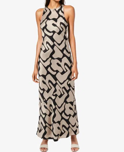 Cami Nyc Abstract Althea Maxi Dress In Black & Beige