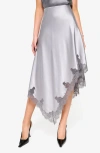 Cami Nyc Analu Asymmetric Stretch Silk Midi Skirt In Mineral