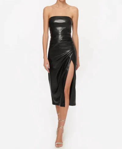 Cami Nyc Andres Strapless Midi Dress In Black