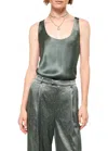 Cami Nyc Andressa Silk Satin Camisole Top In Bayou In Green