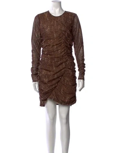 Pre-owned Cami Nyc Animal Print Mini Dress In Neutrals