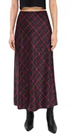 Cami Nyc Aviva Maxi Skirt Tartan In Red