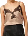 Cami Nyc Beatrice Lace Trim Silk Camisole In White