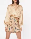 Cami Nyc Belkis Charmeuse Bodysuit In Soy In Multi