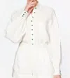 Cami Nyc Belkis Turquoise Top In White In White