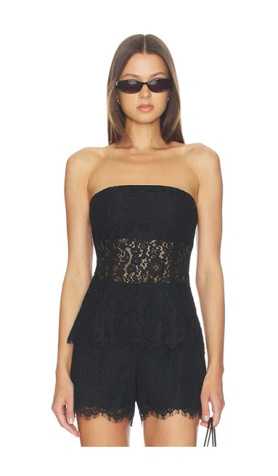Cami Nyc Bijou Strapless Lace Top In Black