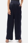 Cami Nyc Bleecker Stripe Silk Pants In Navy
