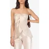 Cami Nyc Bonita Strapless Silk Top In White