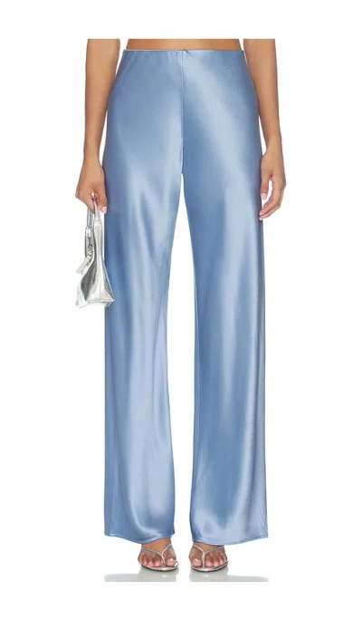 Cami Nyc Bristol Satin Pants In Blue