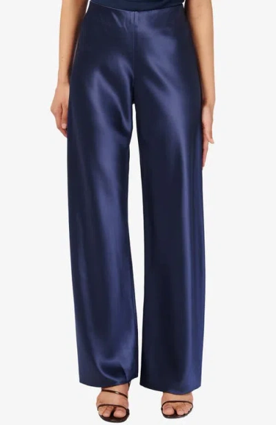 Cami Nyc Bristol Satin Pants In Blue