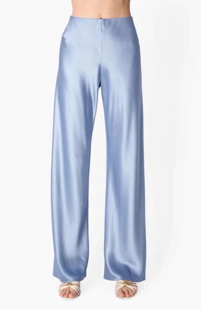 Cami Nyc Bristol Satin Pants In Blue