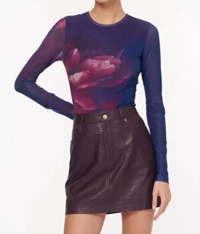 Cami Nyc Brooks Bodysuit In Macro Floral In Blue