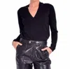 Cami Nyc Camden Lace Back Sweater In Black In Black