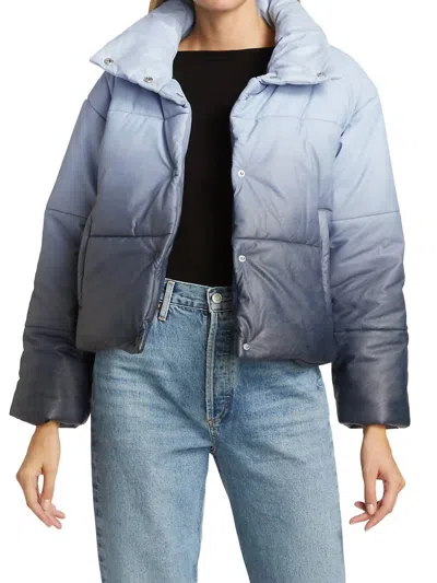 Cami Nyc Cecilia Vegan Leather Coat In Alpine Ombre In Multi