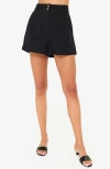 Cami Nyc Celestia Eyelet High Waist Cotton Shorts In Black