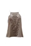 Cami Nyc Charlie Camisole In Grey Silk In Grey