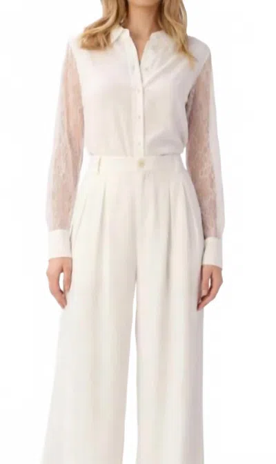 Cami Nyc Chelsey Chiffon Blouse In White In Neutral
