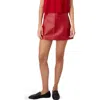 Cami Nyc Cillian Leather Miniskirt In Red