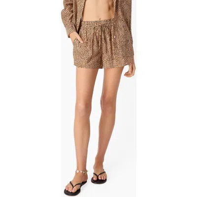 Cami Nyc Cotton & Silk Drawstring Shorts In Brown