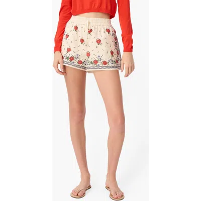 Cami Nyc Cotton & Silk Drawstring Shorts In Multi