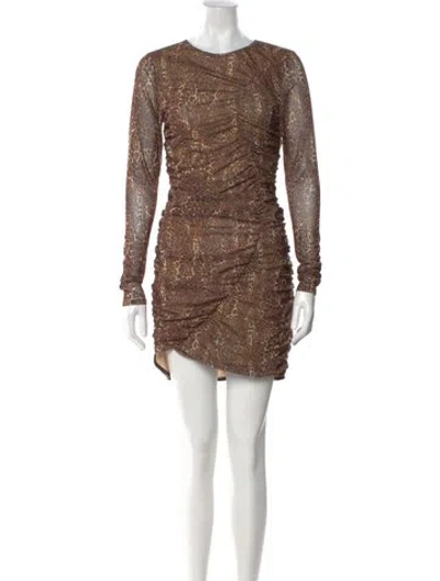Pre-owned Cami Nyc Crew Neck Mini Dress In Neutral
