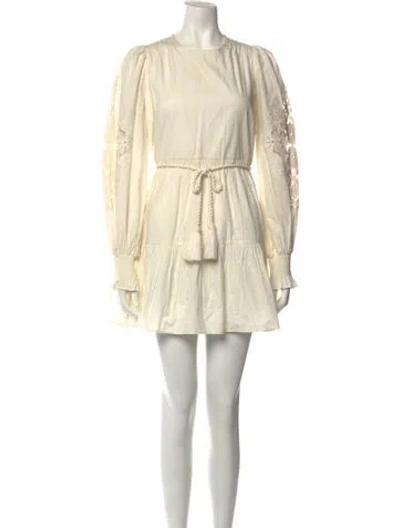 Pre-owned Cami Nyc Crew Neck Mini Dress In Neutrals