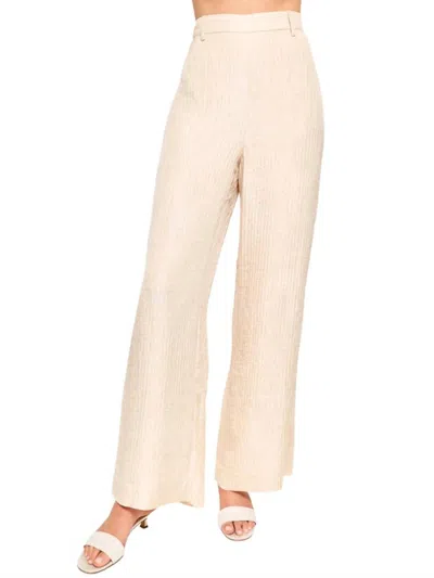 Cami Nyc Crinkle High Rise Trousers In Bone