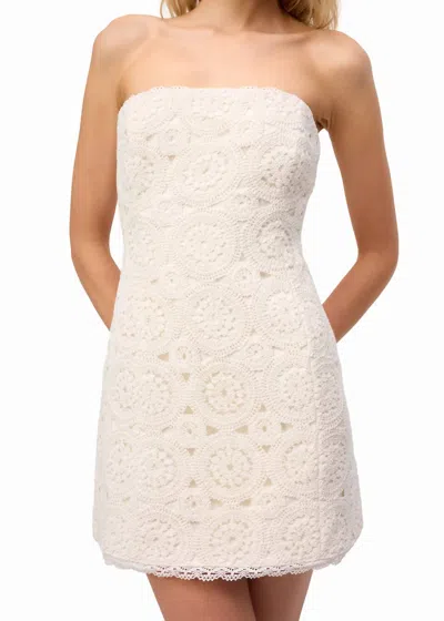 Cami Nyc Crochet Mini Dress In Macadamia In Neutral