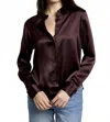Cami Nyc Crosby Blouse In Chocolate In Gold