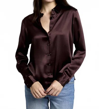 Cami Nyc Crosby Blouse In Chocolate In Gold