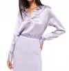 Cami Nyc Crosby Button Down Long Sleeve Blouse In Moonflower In Gray