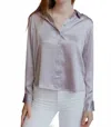 Cami Nyc Crosby Collared Blouse In Lilac In Gray