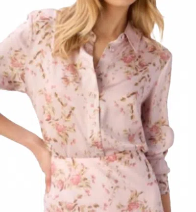 Cami Nyc Crosby Floral Blouse In Painted Petal In Pink