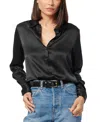 Cami Nyc Crosby Silk Charmeuse Button-up Shirt In Black