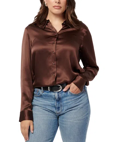 Cami Nyc Crosby Silk Blouse In Chocolate