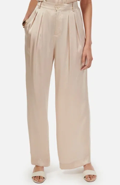 Cami Nyc Davina High Waist Satin Wide Leg Pants In Cannoli