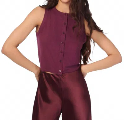 Cami Nyc Dia Sweater Vest In Blackberry In Purple