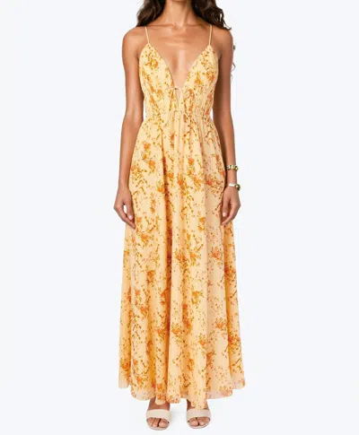 Cami Nyc Dorinda Crinkle Chiffon Dress In Golden Hour In Yellow