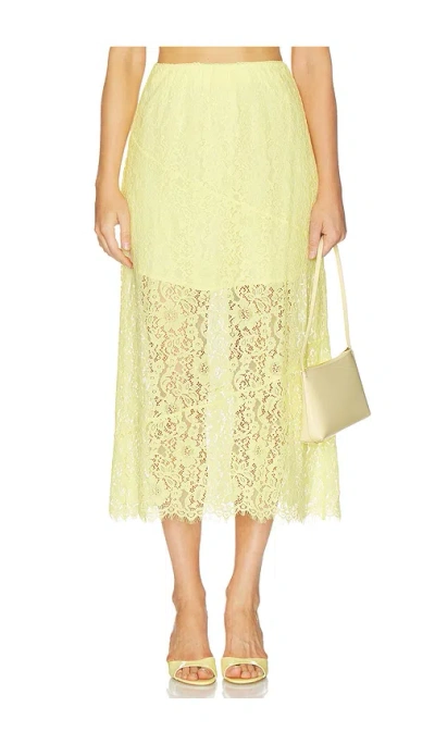 Cami Nyc Effie Lace Midi Skirt In Gold