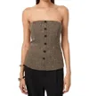 Cami Nyc Elliot Sequin Wool Blend Herringbone Strapless Top In Multi